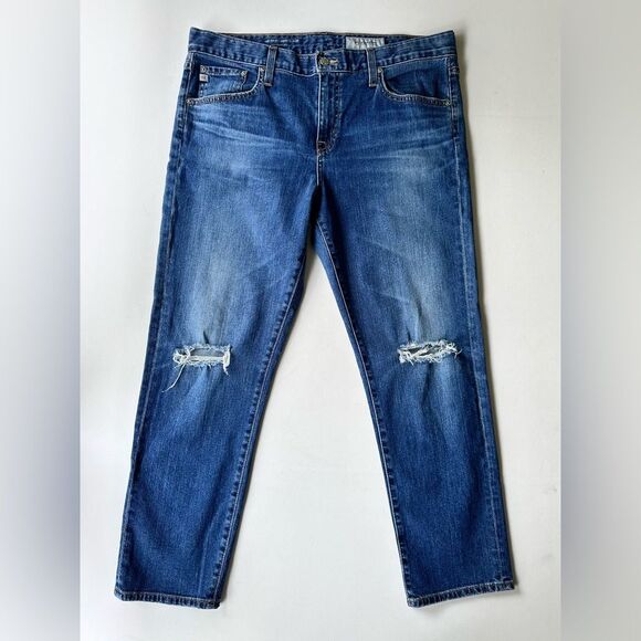 AG Ex-Boyfriend Slouchy Slim Jeans in 11 Years Rinse Size 32 - Picture 1 of 15
